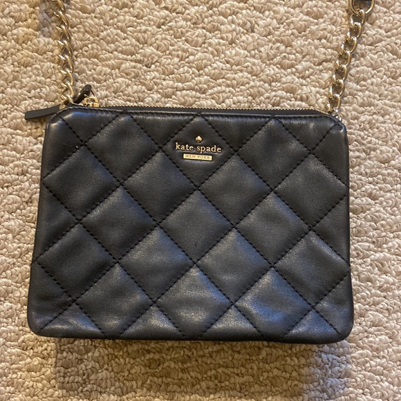 EUC Kate Spade quilted leather bag with chain and strap handle - Picture 2 of 7